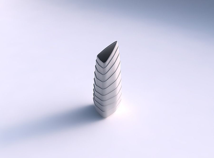 vaso ribaltato triangolo orizzontale strati piatto arredamento architettonico decorazione Casa 3d print model - Mito3D