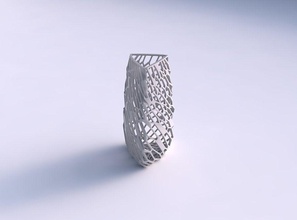 vase triangle faceted twisted organic lattice 2 house decor 3d print model - Mito3D
