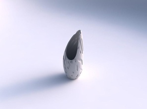 vase tsunami Hohlräume glatt Haus Hohlräumen Dekor 3d print model - Mito3D