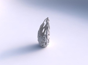 vase tsunami faceted cuts bulges house decor 3d print model - Mito3D