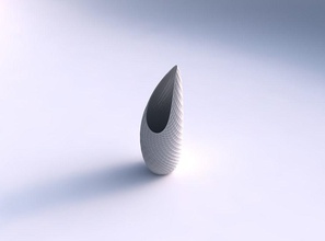 vase tsunami twisted diagonal grid dents house decor 3d print model - Mito3D