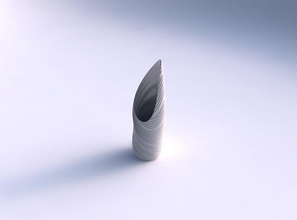 vase tsunami twisted extrudierte Linien Haus extrudiert Dekor 3d print model - Mito3D