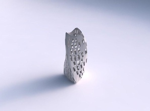 vase twist gebogen kippen Dreieck 2 checker lattice grid Haus Trinkgeld zu geben Gitter Gericht Dekor architektonische Dekoration 3d print model - Mito3D