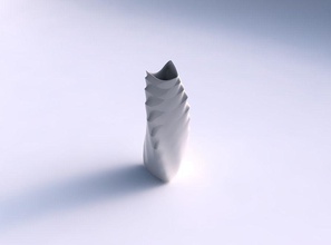vase twist gebogen kippen Dreieck 2 gebogene horizontale Abschnitte Haus Trinkgeld zu geben Gericht Dekor architektonische Dekoration 3d print model - Mito3D