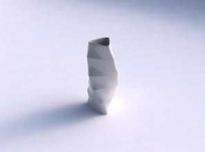 vase torsion incurvé pourboire triangle 2 horizontal sections maison décor 3d print model - Mito3D