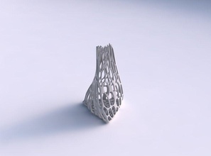 vase twist geerdet gekippt Dreieck geknackt Bio-Gitter Haus ist rissig Bio Gitter Gericht Dekor architektonische Dekoration 3d print model - Mito3D