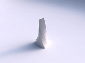 jarrón giro a tierra de inflexión triángulo bandas vertical uniforme casa florero twist conexión decoración 3d print model - Mito3D