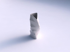 vase torsion mise à la terre de basculement triangle sections horizontales maison twist les pourboires l'horizontale décor 3d print model - Mito3D