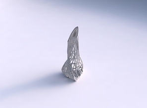 vase twist geschwollene tappered Dreieck Bio-Gitter solide Seiten Haus Bio Gitter Gericht Dekor architektonische Dekoration 3d print model - Mito3D