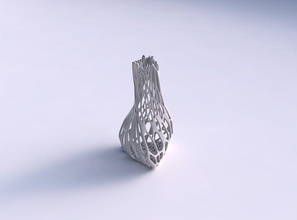 florero de giro hinchada triángulo agrietado orgánica celosía casa twist puffy decoración 3d print model - Mito3D