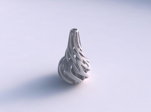 vase twist taper slim intertwining lines tapered 2 house decor 3d print model - Mito3D