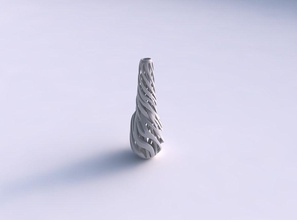 vaso torção afunilar fino entrelaçando linhas torcido cônico ondulado casa decoração 3d print model - Mito3D