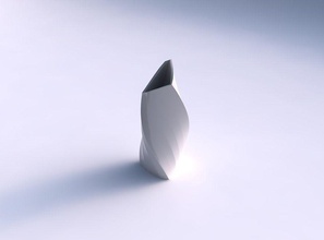 vaso torção inclinado triângulo bandas uniforme vertical casa decoração 3d print model - Mito3D