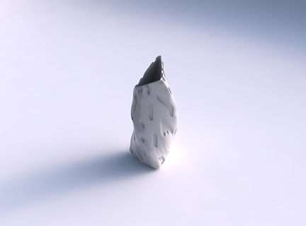 vaso torcere ribaltato triangolo cavità liscio Casa arredamento 3d print model - Mito3D
