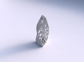 vaso de torção da ponta do triângulo rachado orgânica lattice 2 a casa derrubado prato decoração arquitetura 3d print model - Mito3D