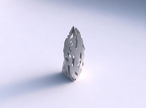 vase twist tipped triangle cuts house dish decor architectural decoration 3d print model - Mito3D