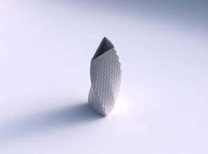 vase twist trinkgeld gegeben dreieck diagonale gitter platten gericht dekor architektonisch dekoration haus 3d print model - Mito3D