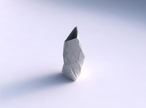 vase twist kippte Dreieck teilweise random Dreieck-Platten Haus gekippt Platten Gericht Dekor architektonische Dekoration 3d print model - Mito3D