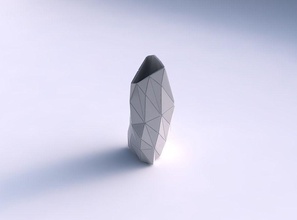 vaso de torção da ponta do triângulo placas a casa derrubado prato decoração arquitetura 3d print model - Mito3D