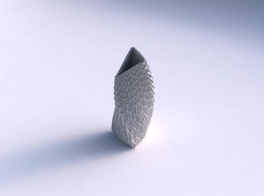 vase twist trinkgeld gegeben dreieck wellig gitter piramide gericht dekor architektonisch dekoration haus 3d print model - Mito3D