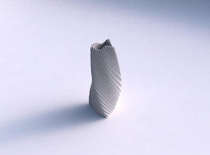 vase twist triangle bent extruded lines 3 house dish decor architectural decoration 3d print model - Mito3D