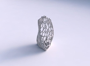 florero de giro triángulo agrietado orgánica celosía casa twist el plato decoración en la arquitectura 3d print model - Mito3D