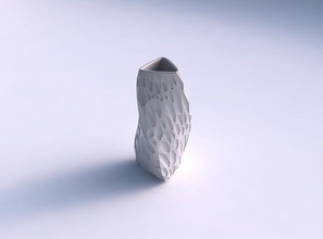 vase twist triangle crystal dents house dish decor architectural decoration 3d print model - Mito3D