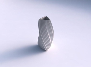 vaso twist triangolo estruso linee verticali casa il torsione verticale le piatto arredamento architettonici la decorazione 3d print model - Mito3D