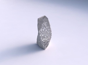 vase twist triangle lattice tiles house dish decor architectural decoration 3d print model - Mito3D