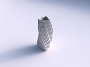 florero de giro extraño triángulo las baldosas casa twist el plato decoración en la arquitectura 3d print model - Mito3D
