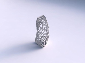 florero de giro triángulo trenzado orgánica celosía casa twist el plato decoración en la arquitectura 3d print model - Mito3D