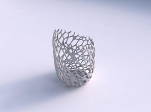 vase twisted 2 geknackt Bio-Gitter-2 Haus rissig Bio Gitter Dekor 3d print model - Mito3D