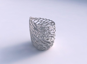 vase twisted 2 cracked organic lattice 3 house decor 3d print model - Mito3D