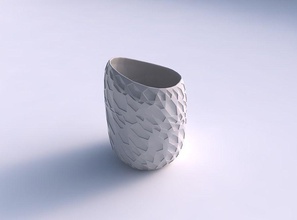 vase twisted 2 crystal dents house decor 3d print model - Mito3D