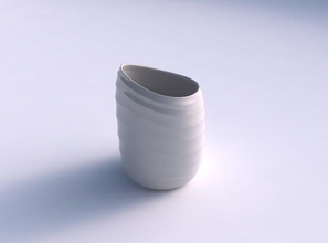 vase verdrehte 2 gebogen horizontal abschnitte haus dekor 3d print model - Mito3D