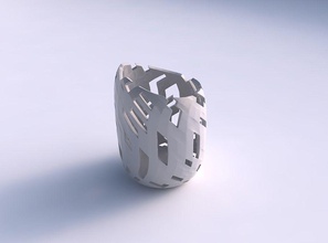 vaso torcido 2 cortes a casa torcida decoração 3d print model - Mito3D