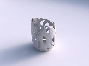 vase twisted 2 facettierten Schnitte Haus facettiert Dekor 3d print model - Mito3D