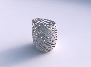 vase twisted 2 facettierten Bio-Gitter-2 Haus facettiert Bio Gitter Dekor 3d print model - Mito3D