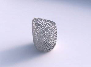 vase twisted-2 feine Bio-Gitter Haus twisted 2 fein Bio Gitter Dekor 3d print model - Mito3D