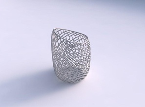 vase twisted 2 lattice tiles house decor 3d print model - Mito3D