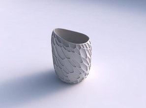 vase twisted 2 organic dents house decor 3d print model - Mito3D