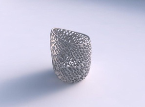 vase verdrehte 2 organisch gitter dicke haus dekor 3d print model - Mito3D