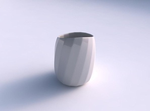 vaso torcido 2 bandas a casa torcida decoração 3d print model - Mito3D