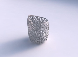 vase verdrehte 2 diagonale organisch gitter haus dekor 3d print model - Mito3D