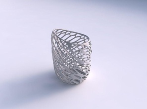 vase 2 twisted organique treillis maison tordu décor 3d print model - Mito3D