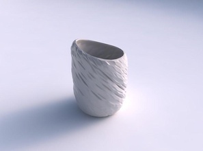 vaso torcido 2 rochoso protuberâncias casa decoração 3d print model - Mito3D