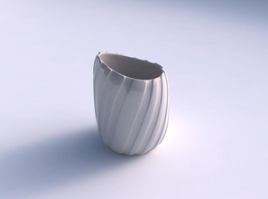 vaso torcido 2 torcidas suave fitas a casa torcida decoração 3d print model - Mito3D
