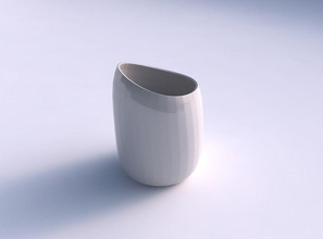 vaso torcido 2 uniforme polígonos a casa torcida decoração 3d print model - Mito3D
