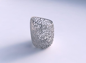 vase twisted-2 vertikale Bio-Gitter Haus twisted 2 Bio Gitter Dekor 3d print model - Mito3D