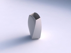 vaso torcida arco quadrática bandas a casa prato decoração de arquitetura 3d print model - Mito3D